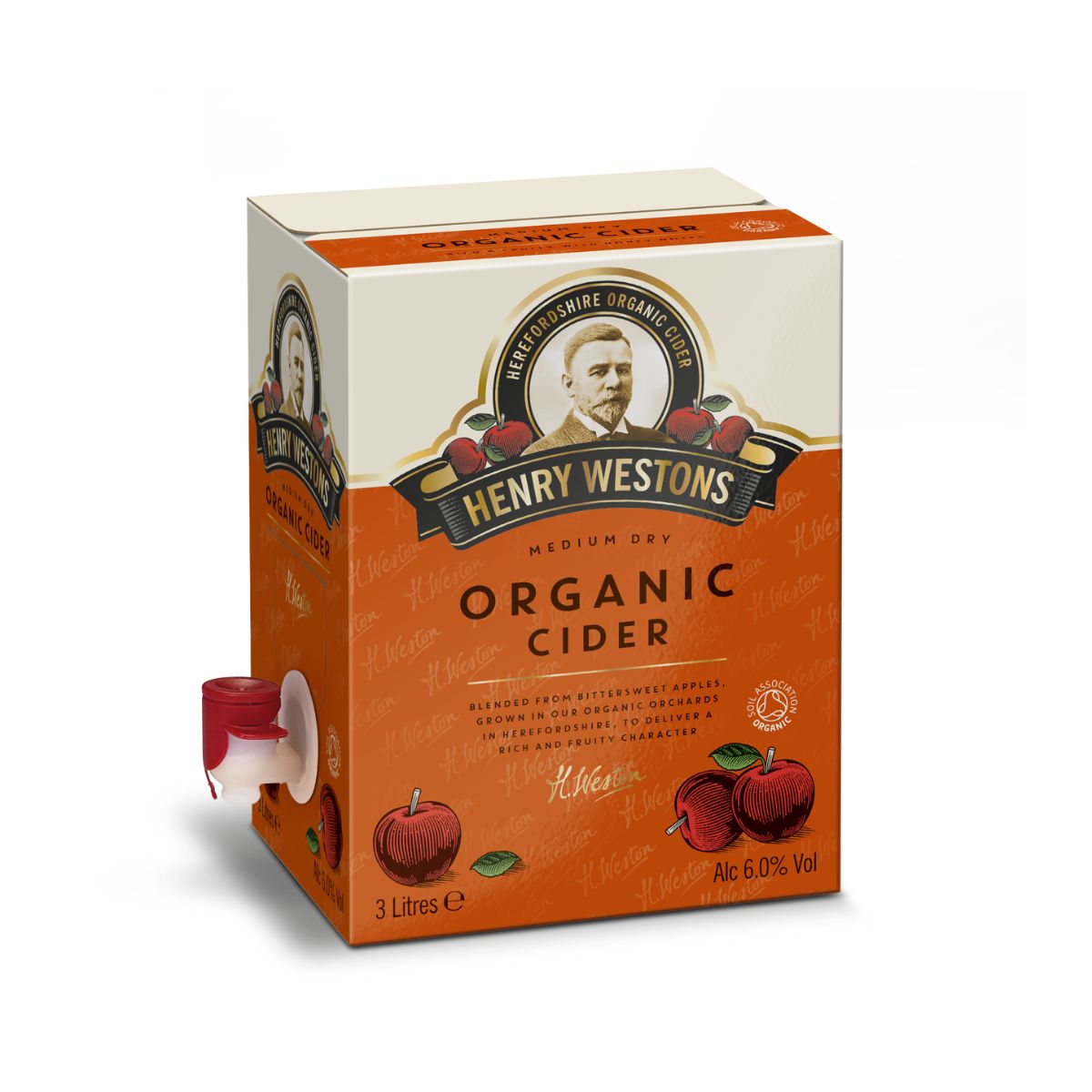 Henry Westons Organic Cider 6% 300cl BIB BIO