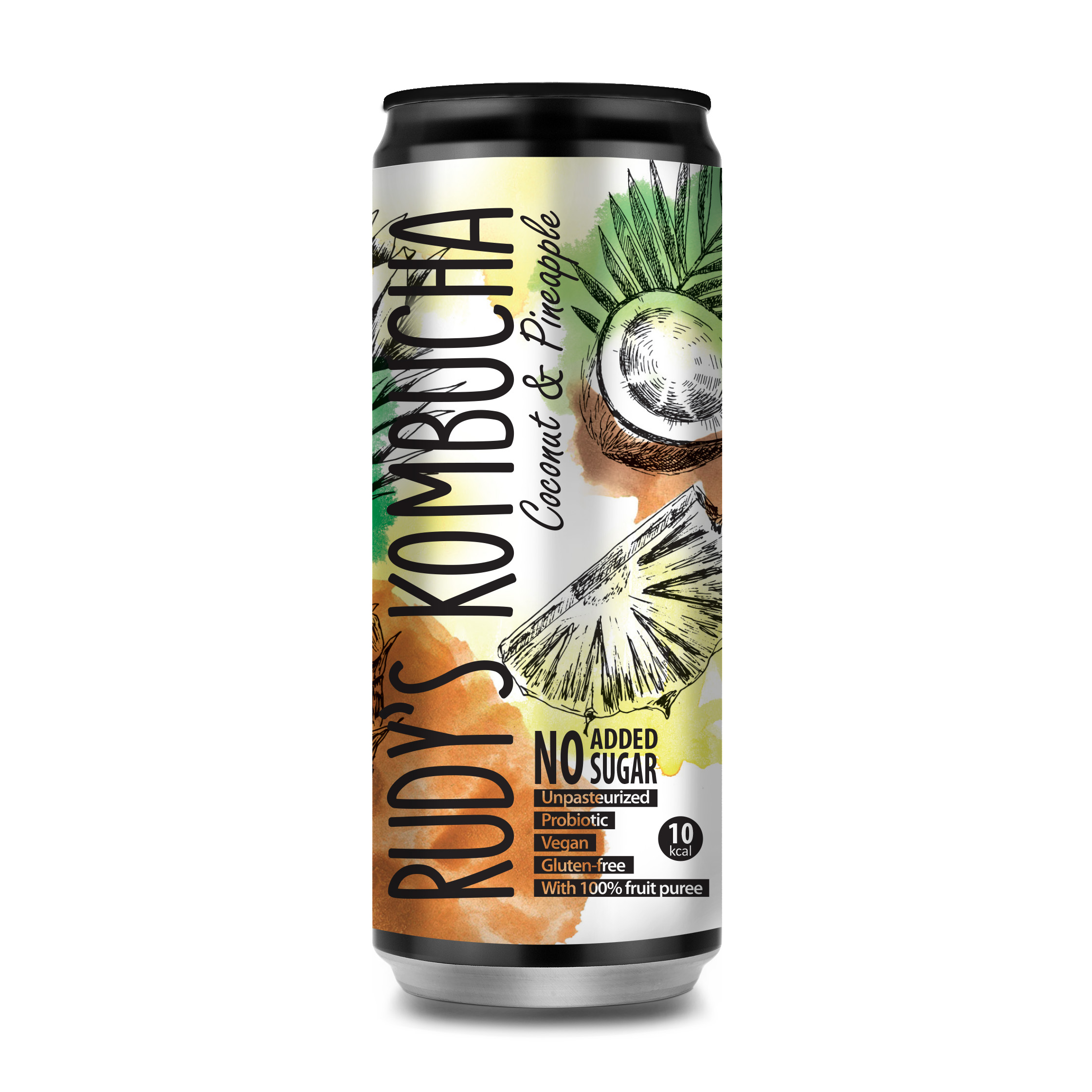 Rudy´s kombucha "Coconut & Pineapple" 33cl CAN