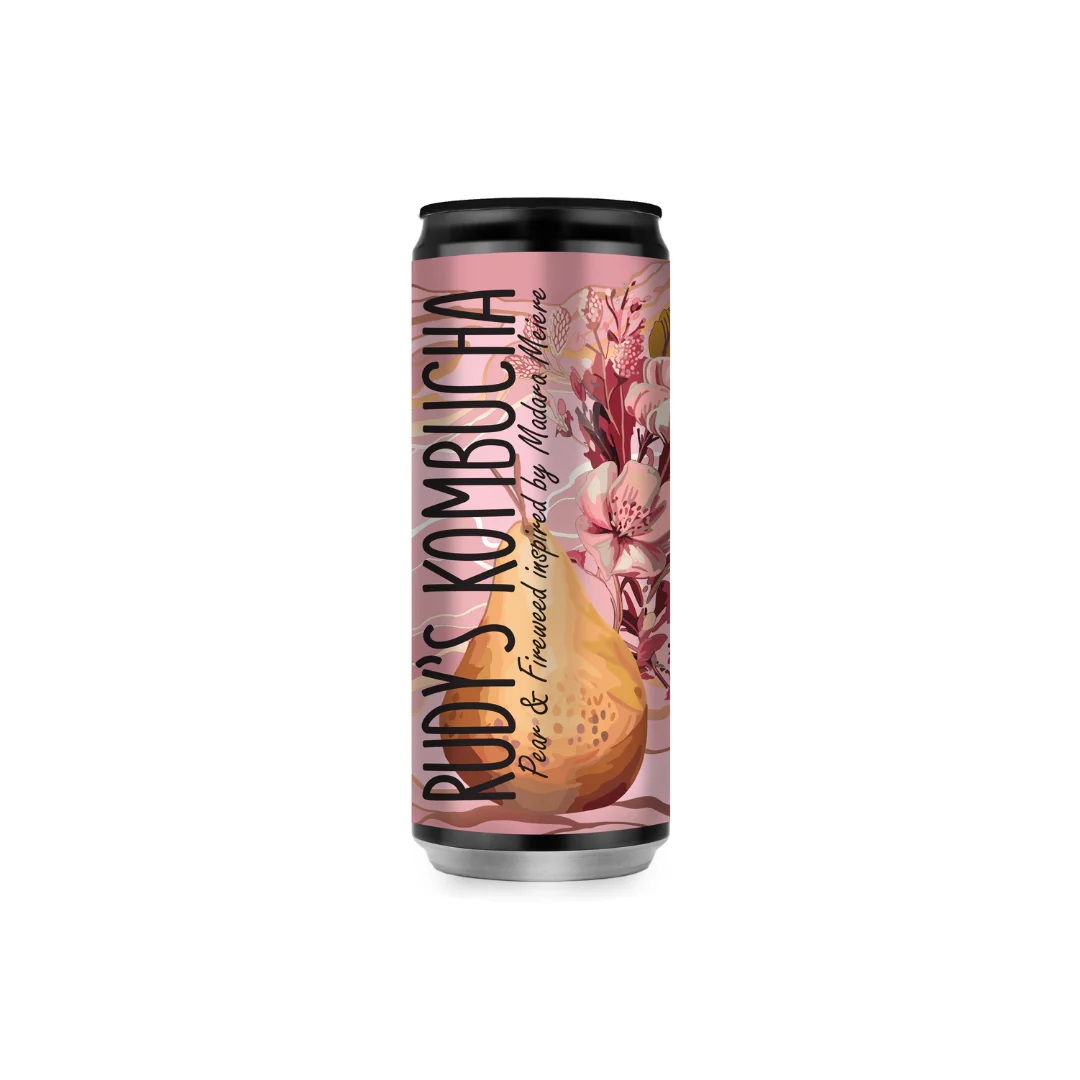 Rudy's Kombucha ''Pear&Fireweed'' 33cl CAN