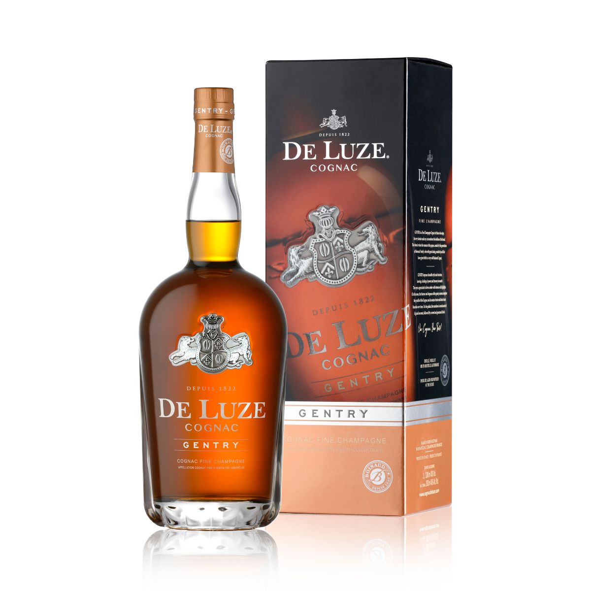 DE LUZE Cognac Gentry Fine Champagne 40% 1l With Gift box